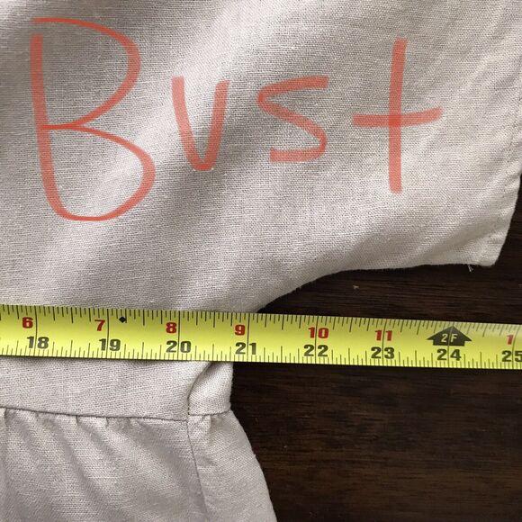 Zara Tan Linen Collared Oversized Mini Neutral Short Sleeve Casual Shirt Dress S - Picture 6 of 9